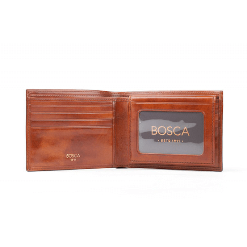 Bosca Old Leather Continental I.D. Wallet (Dark Brown)