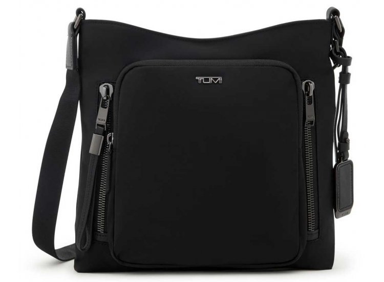 Tumi Voyageur Black Leather Mari Crossbody