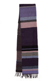 Wallace Sewell LAMBSWOOL STRIPE SCARVES  -Strathay - ELDERBERRY PURPLE