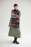 Wallace Sewell LAMBSWOOL STRIPE SCARVES  -Strathay - Cinder DARK