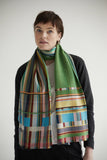 Wallace Sewell Silk and Lambswool scarves - Fritton -  PARROT GREEN