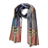 Wallace Sewell Silk scarves - Walpole - TWILIGHT NAVY/GREY