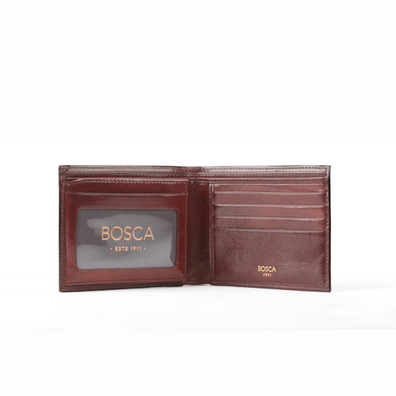 Bosca Old Leather Continental I.D. Wallet (Dark Brown)